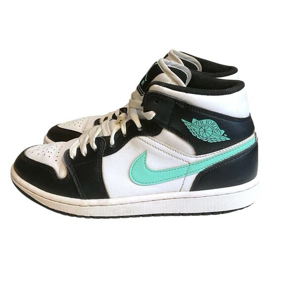 Nike Air Jordan Mid Men's Size White Black Green Glow